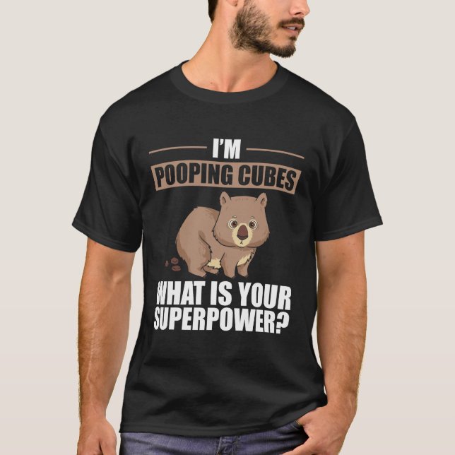 Wombat I Wombats I Tiere die Kacken Portraits T-Shirt (Front)