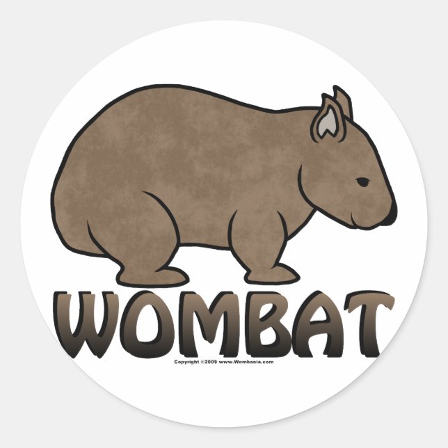 Wombat Logo II Classic Round Sticker (Front)