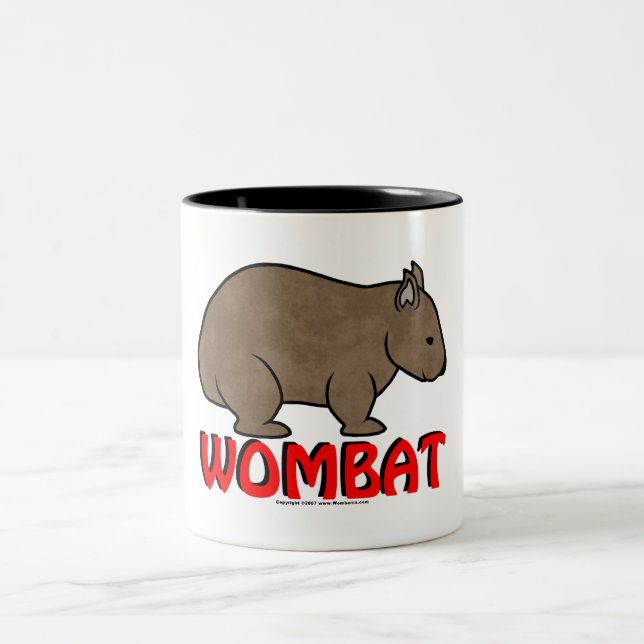 Wombat Logo Two-Tone Coffee Mug (Center)