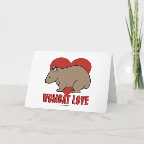 Wombat Love Card