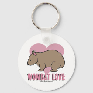 Wombat Love II Keychain