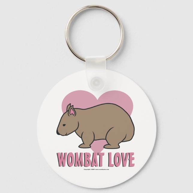 Wombat Love II Keychain (Front)
