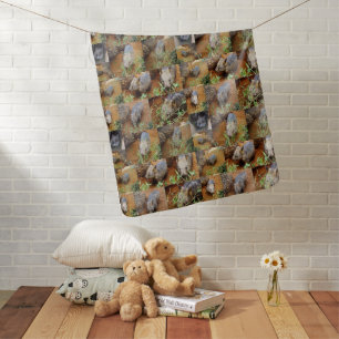 Wombat Photo Collage, Baby Blanket