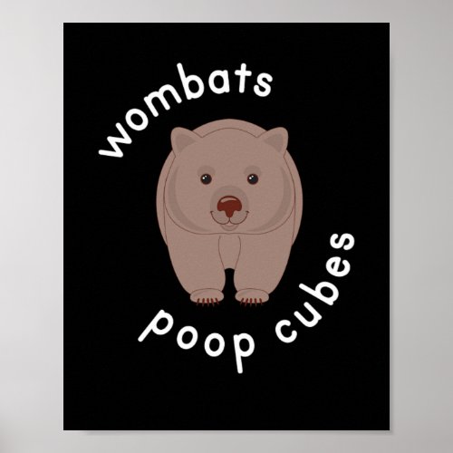 Wombat Poop Cube Australia Poster