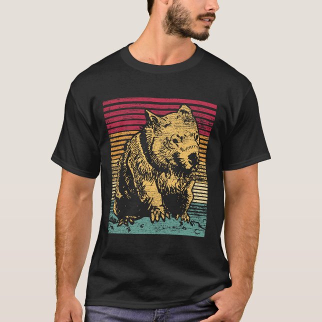 Wombat Retro T-Shirt (Front)