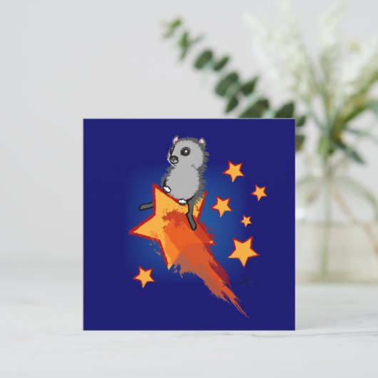 Wombat Riding A Shooting Star (Standing Front)