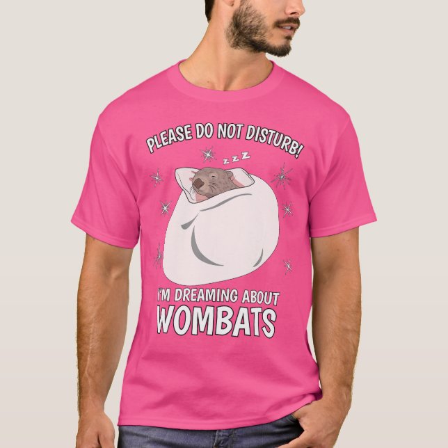 Wombat Sleeping Pj Top I'M Dreaming About Wombats (Front)