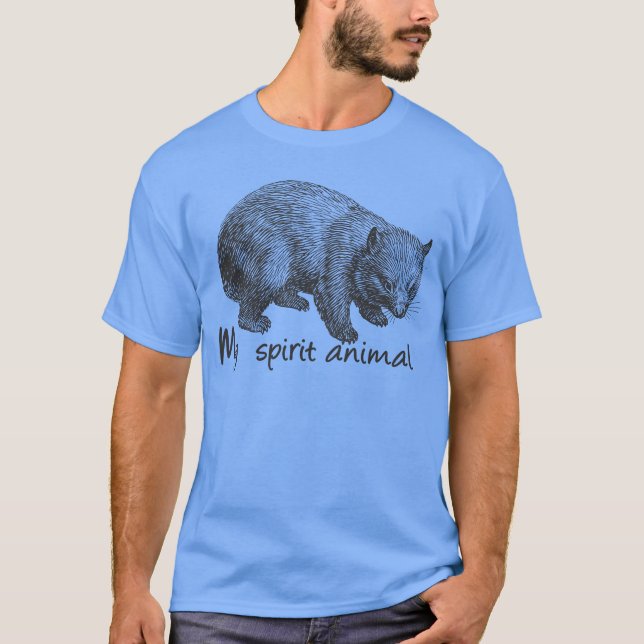 Wombat Spirit Animal retro T-Shirt (Front)
