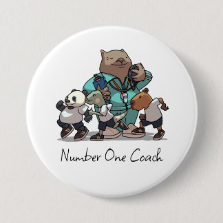 Wombat Thank You Coach Gift Sports Trainer Artwork Button