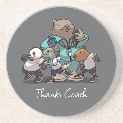 Wombat Thank You Coach Gift Sports Trainer Artwork Coaster