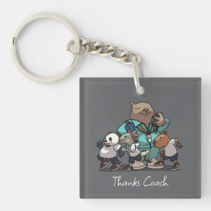 Wombat Thank You Coach Gift Sports Trainer Artwork Keychain