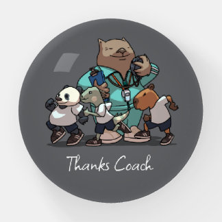 Wombat Thank You Coach Gift Sports Trainer Artwork Paperweight