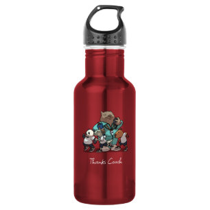 Wombat Thank You Coach Gift Sports Trainer Artwork Stainless Steel Water Bottle