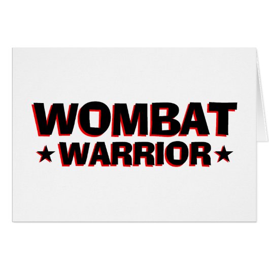 Wombat Warrior Cards (Front Horizontal)