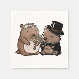 Wombat Wedding Napkins
