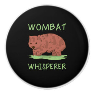 Wombat Whisperer Ceramic Knob