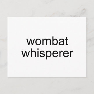 wombat whisperer postcard