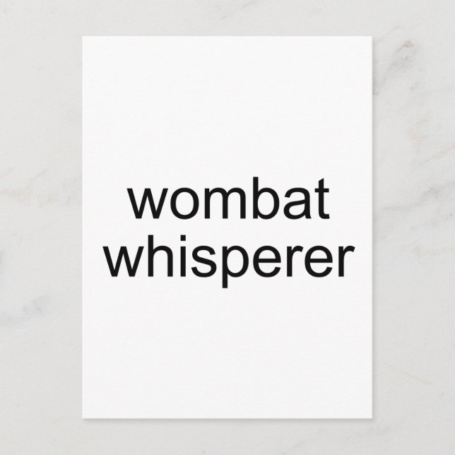 wombat whisperer postcard (Front)