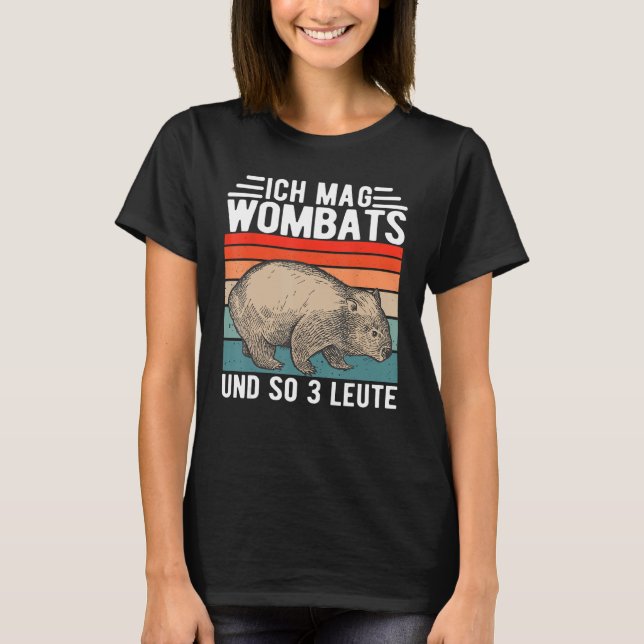Wombat Wombats Australia Marsupial Gift T-Shirt (Front)