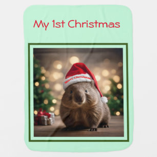 "Wombat Wonderland: A Cozy Christmas Eve" Baby Blanket