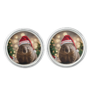 "Wombat Wonderland: A Cozy Christmas Eve" Cufflinks