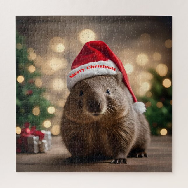 "Wombat Wonderland: A Cozy Christmas Eve" Jigsaw Puzzle (Vertical)