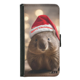 "Wombat Wonderland: A Cozy Christmas Eve" Samsung Galaxy S5 Wallet Case