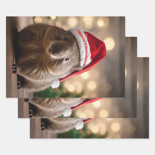 "Wombat Wonderland: A Cozy Christmas Eve" Wrapping Paper Sheets (Set)
