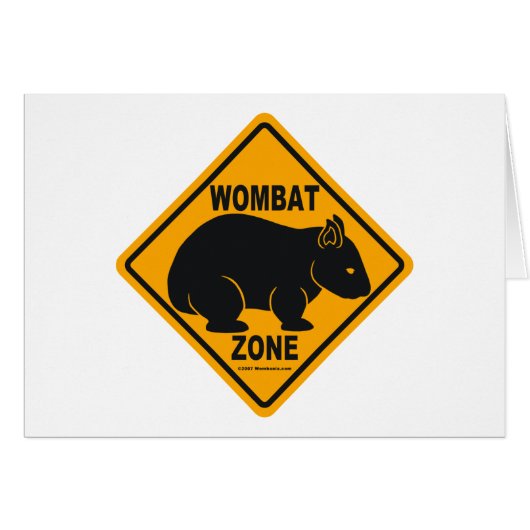 Wombat Zone Sign Cards (Front Horizontal)