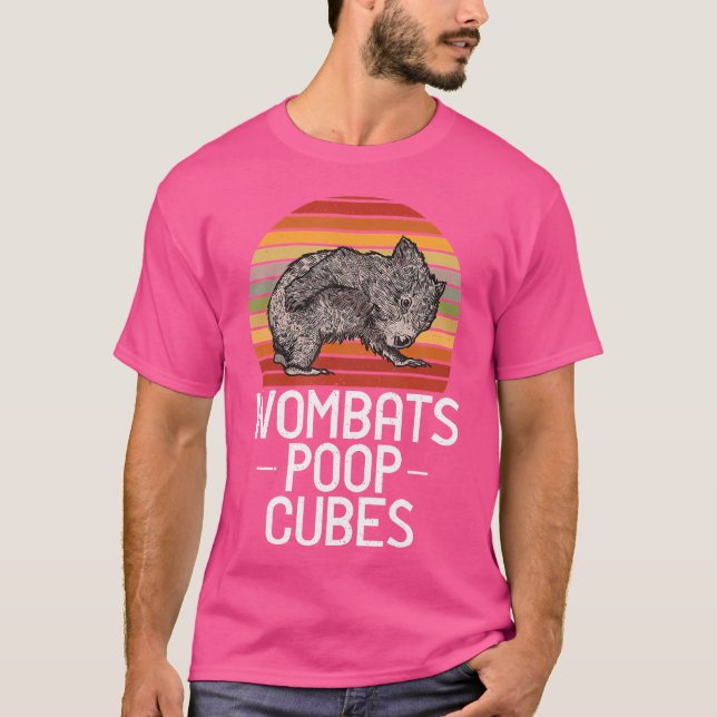 Wombats Poop Cubes Loves Wombat T-Shirt (Front)