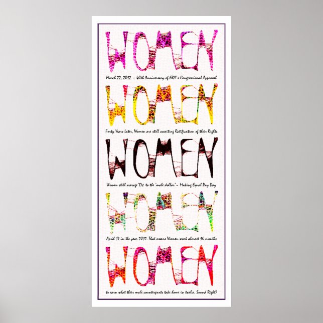 WOMEN 2012 - ERA 40th / Equal Pay Day Poster (Front)
