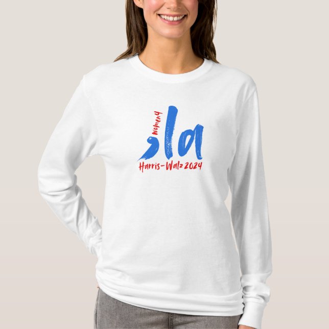 Women 4 Kamala Long Sleeved t-shirt (Front)