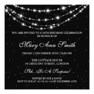Surprise 5x5 Gifts 50th Birthday Invitations Zazzle