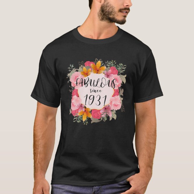 Women 89 Years Old Fabulous Since 1931 Happy 89th  T-Shirt (Front)