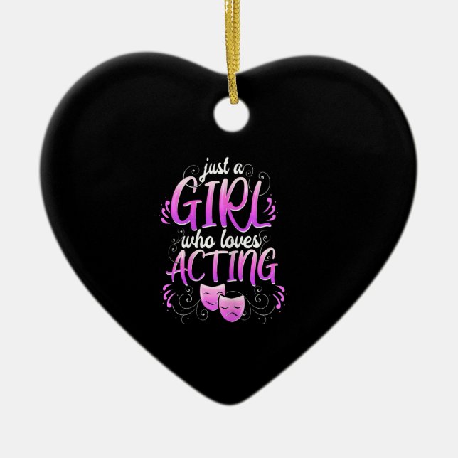 Women Actress Girl Acting Broadway Musicals Acter Ceramic Ornament (Front)