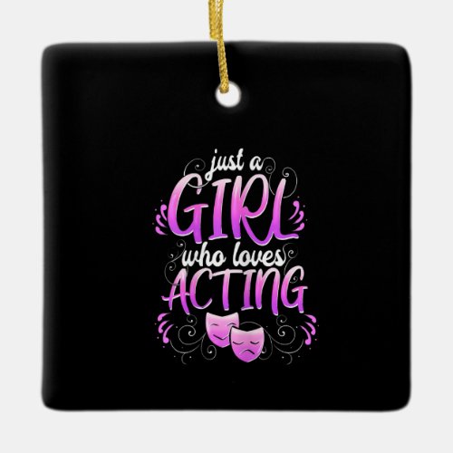 Women Actress Girl Acting Broadway Musicals Acter Ceramic Ornament