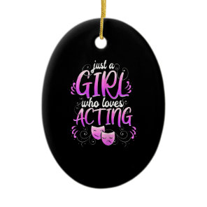 Women Actress Girl Acting Broadway Musicals Acter Ceramic Ornament