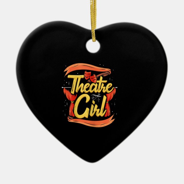 Women Actress Girl Musical Broadway Actress Acter Ceramic Ornament (Front)