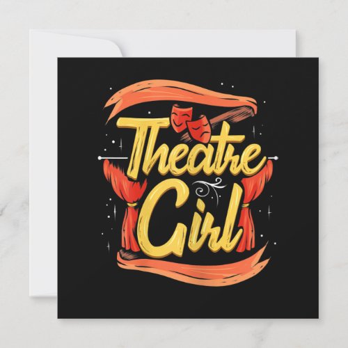 Women Actress Girl Musical Broadway Actress Acter Thank You Card