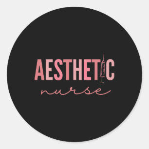 Women Aesthetic Nurse Injector Med Spa Botox Deale Classic Round Sticker