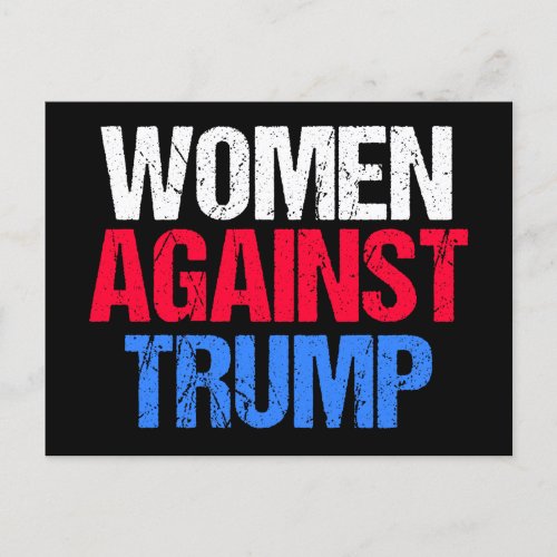 Women Against Trump 2024 Election Black Postcard