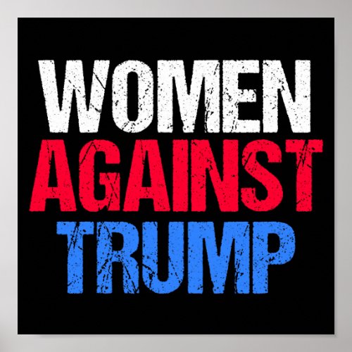 Women Against Trump 2024 Election Black Poster