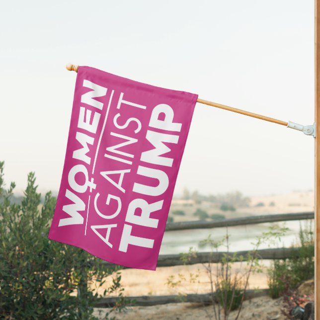 Women Against Trump House Flag (Insitu (Back))