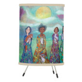 Women and Animals Whimsical Art Tripod Lamp (Right)