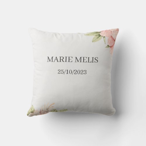 women and flowers collection Throw Pillows