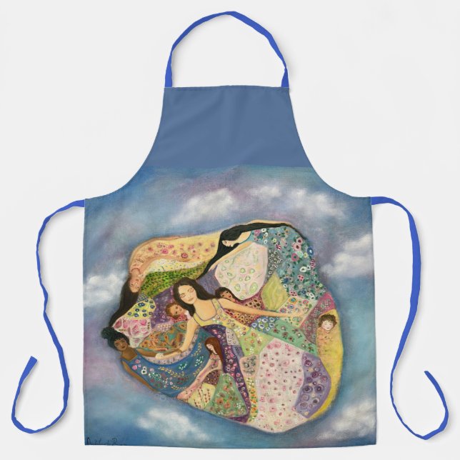 Women and Girls Klimt Style Art Apron (Front)