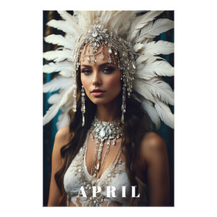 *~ Women AP53 APRIL Boho BIRTHDAY DIAMONDS Photo Print