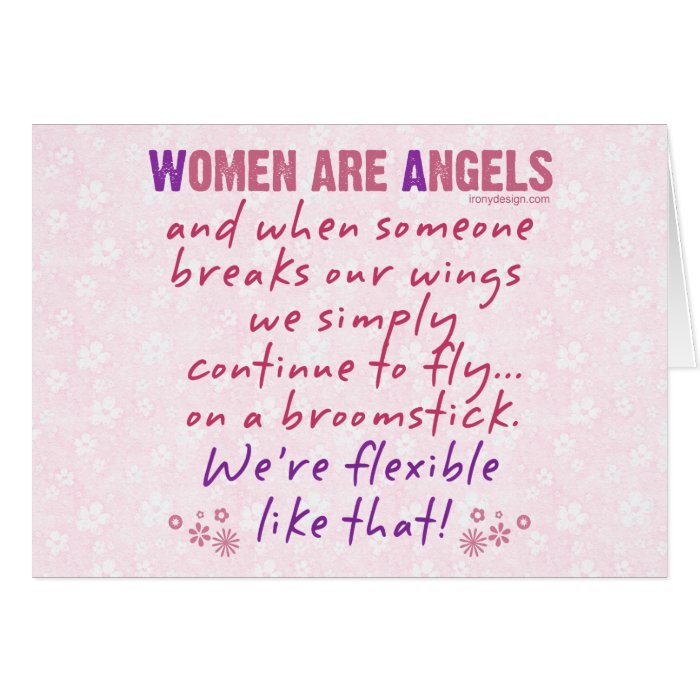 Women are Angels Greeting Cards