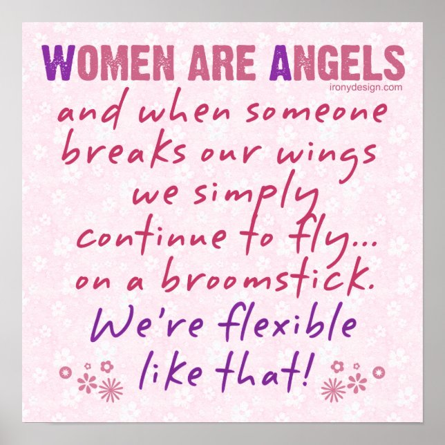 Women are Angels Humor Poster (Front)