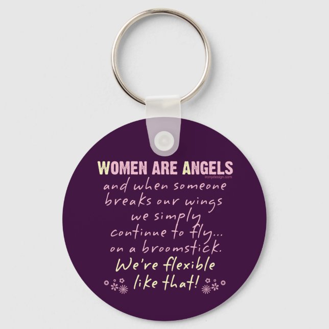 Women are Angels Keychain (Front)